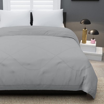 Relaxfeel Solid King Comforter for  Heavy Winter(Poly Cotton, Grey)