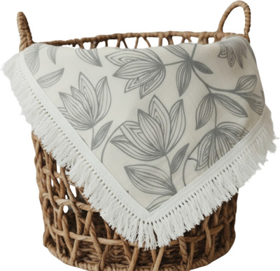 Timmy & Tammy Floral Crib Dohar for  Mild Winter(Cotton, Gray Leafs)