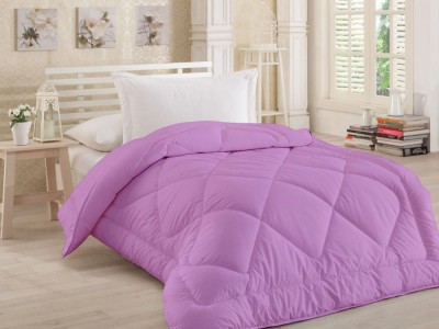 Home Plus Studios Solid Single Comforter for  Heavy Winter(Microfiber, Pink)