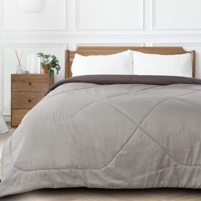 Saral Home Solid Single Comforter for  AC Room(Microfiber, Lt. Grey)