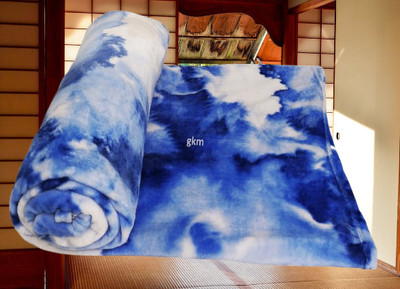 KIXTA Self Design Double AC Blanket for  AC Room(Microfiber, Blue)