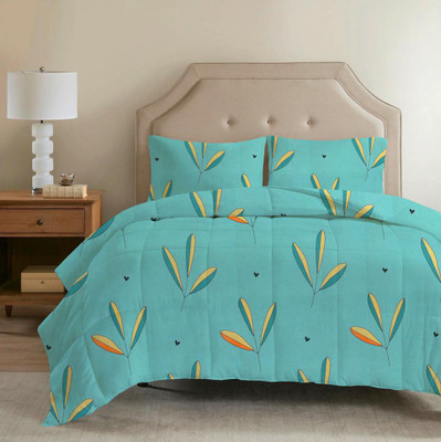 VAS COLLECTIONS Printed Double Comforter for  Heavy Winter(Microfiber, firoji)
