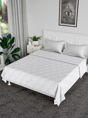 HOMESTIC by Kuber Industries Solid Double Comforter for  Heavy Winter(Microfiber, White)