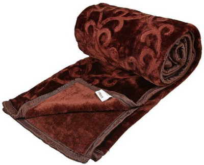 ACZO FEEL Solid Double Wearable Blanket for  Heavy Winter(Fur, Brown)