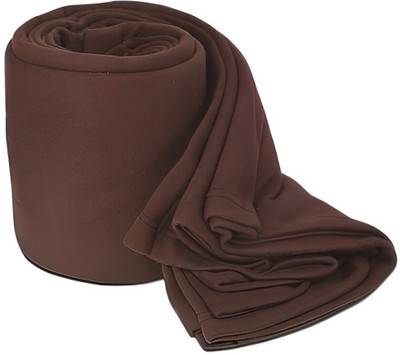 SM DECOR Solid Single Fleece Blanket for  Heavy Winter(Polyester, Brown)