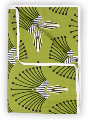 Divine Casa Printed Single Dohar for  AC Room(Cotton, Olive Green & Blue)