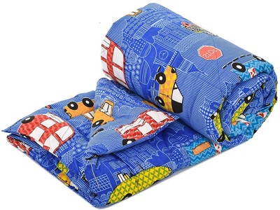 Flipkart SmartBuy Printed Single Comforter for  AC Room(Microfiber, Blue)