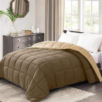 Btag Solid Double Comforter for  Heavy Winter(Polyester, French Roast)