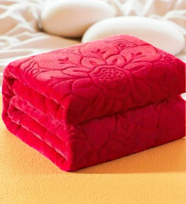 Swikon star Floral Double Mink Blanket for  Heavy Winter(Microfiber, Red)