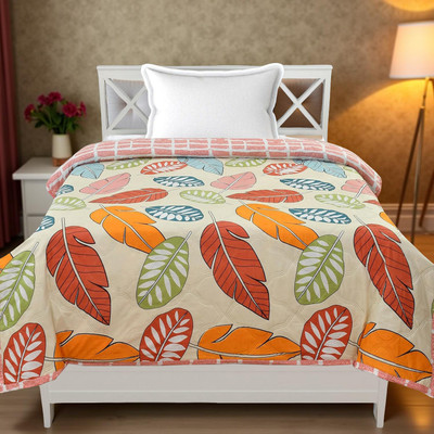 Razzai Solid Single Comforter for  Heavy Winter(Microfiber, Red Leaf)