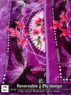 shree karni export Floral Double Mink Blanket for  AC Room(Microfiber, Multicolor)