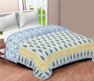 shree karni export Floral Double Quilt for  Heavy Winter(Cotton, Multicolor)