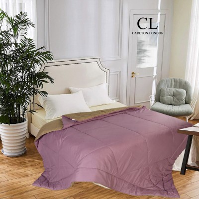 CARLTON LONDON Solid Double Comforter for  AC Room(Microfiber, Light Golden)