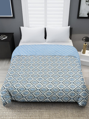 RRC Printed Double Comforter for  Mild Winter(Microfiber, Blue)
