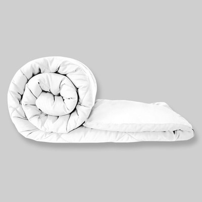 Comfowell Solid King Quilt for  Heavy Winter(Poly Cotton, White)