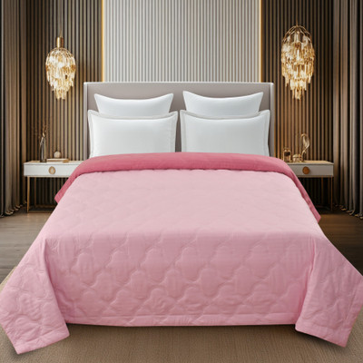 Home Stylish Floral Double Comforter for  AC Room(Microfiber, Onion)