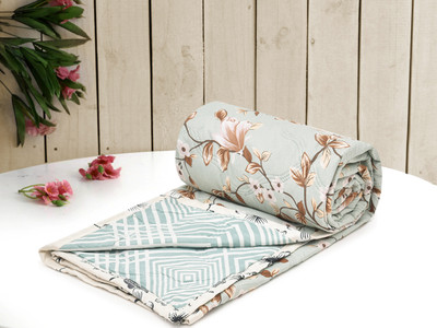 RRC Printed Single Dohar for  AC Room(Microfiber, Light Blue,Dark Blue)