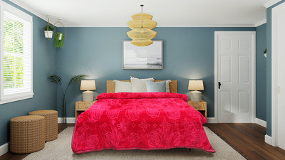 SIMAM Self Design Double Mink Blanket for  Heavy Winter(Polyester, Pink)