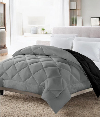 sentiments Solid Single Mink Blanket for  Mild Winter(Polyester, GreyBlack)