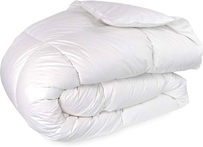 lacoza Solid Double Comforter for  Mild Winter(Poly Cotton, White)