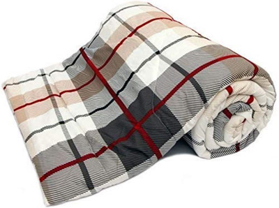 Yug Handicraft Abstract Single Dohar for  AC Room(Microfiber, Brown)