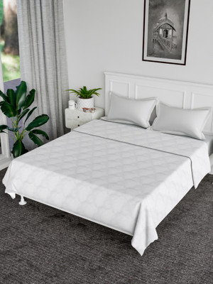 KUBER INDUSTRIES Solid Double Comforter for  Heavy Winter(Microfiber, White)