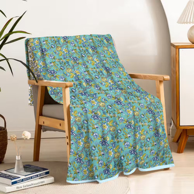 EasyGoods Floral Single AC Blanket for  AC Room(Cotton, Multicolor)