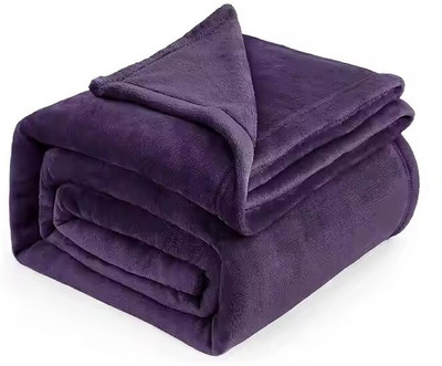 MORADO Solid Double AC Blanket for  AC Room(Microfiber, Purple)