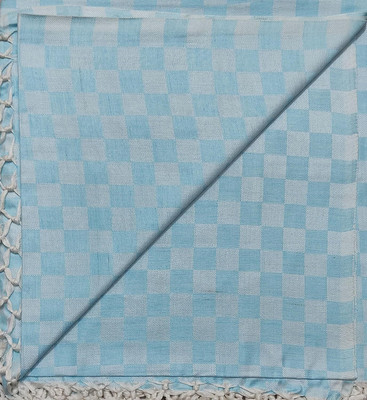 Shishir Checkered Single Comforter for  AC Room(Cotton, Blue)