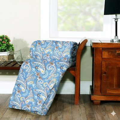 Home Stylish Floral Double AC Blanket for  AC Room(Cotton, Blue Peacock)