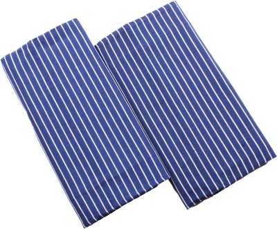Sharan Elegance Striped Single AC Blanket for  Mild Winter(Cotton, Blue)