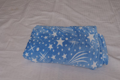 MeterMent Printed Double AC Blanket for  AC Room(Microfiber, SKY BLUE)