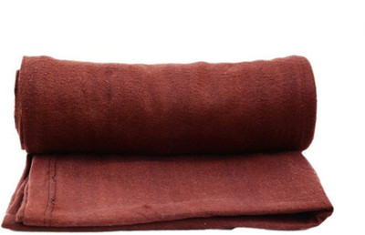 n g products Solid Single Fleece Blanket for  Mild Winter(Polyester, Brown)