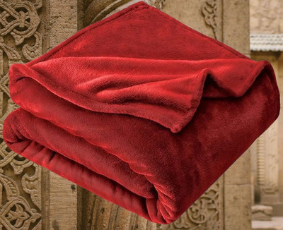 SPENTO Self Design Double AC Blanket for  AC Room(Microfiber, Maroon31)
