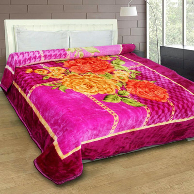MAGICAL Printed Double Mink Blanket for  Heavy Winter(Microfiber, Printed-15)