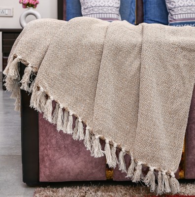 interior quotient Geometric Single Throw for  Mild Winter(Cotton, Beige)