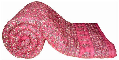 shree karni export Self Design Double Mink Blanket for  Mild Winter(Microfiber, Multicolor)