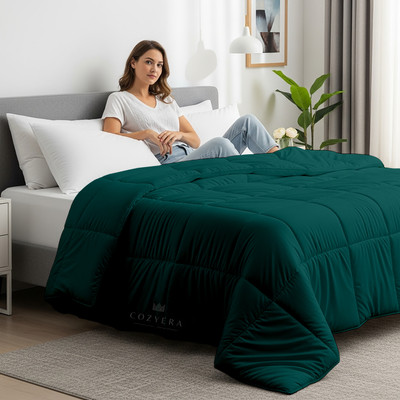COSYERA Solid Single Comforter for  Heavy Winter(Microfiber, Teal)