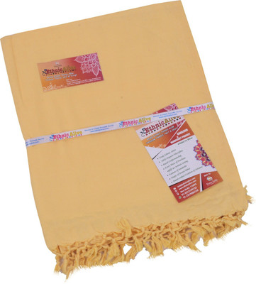 EthnicAlive Solid Single Throw for  Heavy Winter(Silk, Yellow)