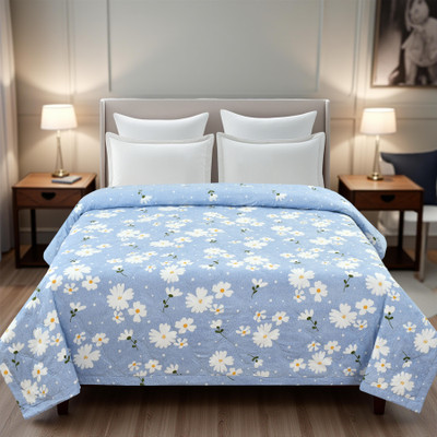 KEA Solid Double Comforter for  AC Room(Microfiber, SKY BLUE)