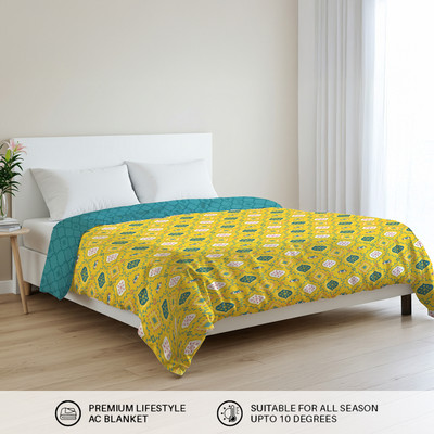 Urban Space Printed Double AC Blanket for  AC Room(Microfiber, Multicolor)