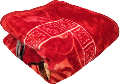 HOMIEE Floral Double Thermal Blanket for  Heavy Winter(Polyester, Red 03)
