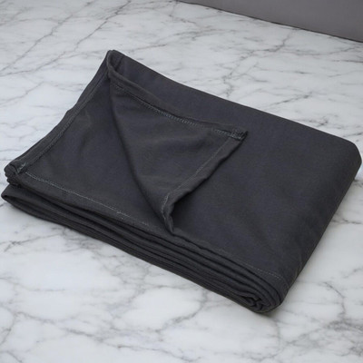 The Home Talk Solid Single Fleece Blanket for  AC Room(Polyester, Grey)