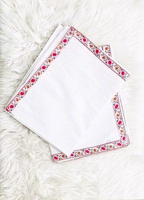 CHANDRAVATI Solid Single Top Sheet for  Heavy Winter(Cotton, White)