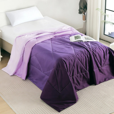 Story@home Solid Single Comforter for  AC Room(Microfiber, Purple)