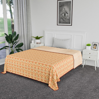 KUBER INDUSTRIES Printed Single AC Blanket for  Mild Winter(Cotton, Orange)