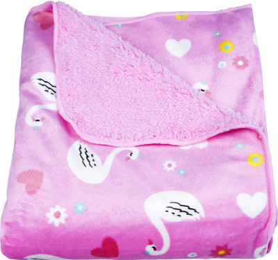 1st Step Printed Single Crib Baby Blanket for  AC Room(Polyester, Multicolor 3)