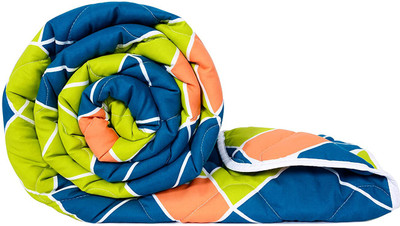 Divine Casa Printed Double Comforter for  Mild Winter(Microfiber, Acid Lime)