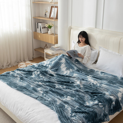 HOKiPO Solid Queen AC Blanket for  AC Room(Microfiber, Blue)