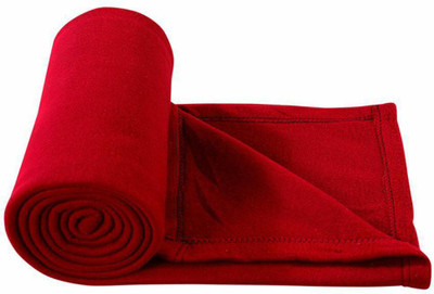 Supreme Home Collective Solid Single Coral Blanket for  Mild Winter(Microfiber, Red)